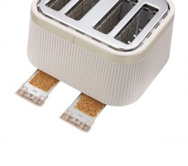Prajitor de paine Russell Hobbs 26771, 4 Felii, Putere 1800 W, Functie dezghetare, Design piatra, Indicator Luminos