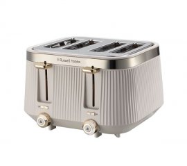 Prajitor de paine Russell Hobbs 26771, 4 Felii, Putere 1800 W, Functie dezghetare, Design piatra, Indicator Luminos
