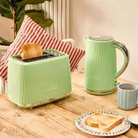 Prajitor de paine Russell Hobbs Eden 27374-56, 6 trepte rumenire, 2 felii, 800 W, Verde