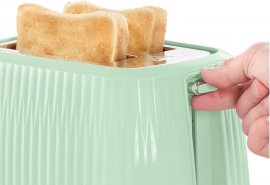 Prajitor de paine Russell Hobbs Eden 27374-56, 6 trepte rumenire, 2 felii, 800 W, Verde