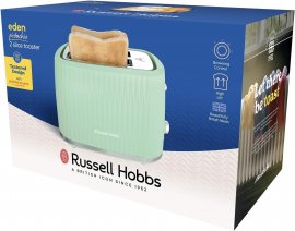 Prajitor de paine Russell Hobbs Eden 27374-56, 6 trepte rumenire, 2 felii, 800 W, Verde