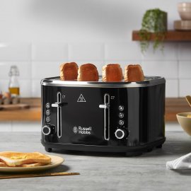 Prajitor de paine Russell Hobbs Stylevia 26292, 4 felii, 1670W, Functie dezghetare