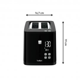 Prajitor de paine Tefal Smart'n Light TT640810, 850W, 2 felii, ecran digital, 3 functii dedicate