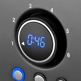 Prajitor Paine HAEGER Future Plus Digital Toaster, Timer, Display, Control Electronic, 4 Felii / 2 Fante Lungi, 1400W, Material Inox, Functie Dezghetare, Design si Calitate Premium, TO-14D.013A