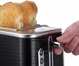 Prajitor paine Russell Hobbs Inspire 24371, 6 niveluri de rumenire, 1050W, negru texturat lucios