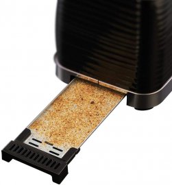 Prajitor paine Russell Hobbs Inspire 24371, 6 niveluri de rumenire, 1050W, negru texturat lucios