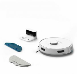 Robot de aspirare Rowenta X-Plorer S75S Animal & Allergy RR8567WH, curatare 4 in 1, Sistem Smart Aqua Power, Recipient praf 0.3L, Recipient apa 0.3L, 3 senzori de cadere, Autonomie 120 min