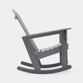 Scaun Balansoar Adirondack  pentru gradina VonHaus 2500898, din polietilena, capacitate maxima 110 kg, culoare gri
