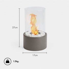Semineu Portabil / Vatra Foc pentru Masa cu Bioetanol VonHaus 2500647, timp de functionare 50-70 min, flacara de 10-25 cm inaltime, Forma Rotunda