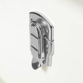 Set 2 cufere de depozitare din otel, cu inchizatoare Beautify 4000306, stivuibile. culoare crem