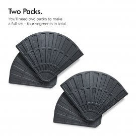 Set 2 piese de suport pentru umbrela VonHaus 2522064, din ciment compozit negru, 12,5 kg per bucata, necesita 2 pachete pentru un set complet