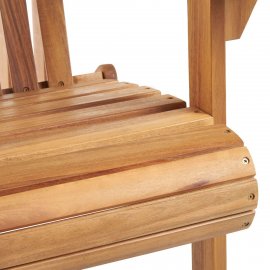 Set 2 Scaune Adirondack Armate pentru Gradina VonHaus 2522091-0, din lemn de salcam, capacitate maxima 150kg, maro