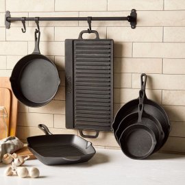 Set 3 tigai din fonta VonHaus 1500104 , suprafete antiaderente, Dimensiuni: 6, 8, 10 inch, diametru