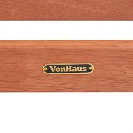 Set de 2 scaune din lemn Meranti, VonHaus 2522049, pliabile, capacitate max 70 de kg