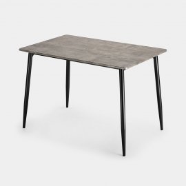 Set Murray de luat masa cu o banca si 2 scaune VonHaus 3000873, din PVC, cu aspect de beton, gri