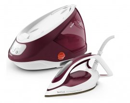 Statie de calcat cu boiler de inalta presiune Tefal Pro Express Protect GV9220E0, 2600W, presiune 7.5 bar, functie Auto OFF, capacitate rezervor 1.8L, alb&rosu