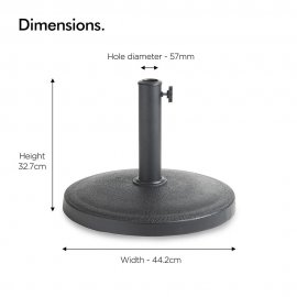 Suport baza pentru umbrela de soare VonHaus 2500157, din polirasina, greutate 12 kg, compatibila cu umbrele de 5.5 cm diametru stalp