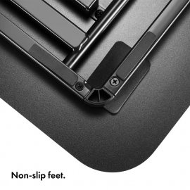 Suport de Birou cu Inaltime Reglabila Pentru Monitor / Laptop VonHaus 3000244, Extensibil si Pliabil, 5 nivele de inaltime, suprafata din MDF, cadru din otel, capacitate maxima 8 kg
