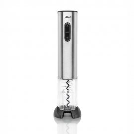 Tirbuson Electric Reincarcabil HAEGER Lucca, Otel Inoxidabil, Livrat in Cutie Eleganta pt Cadou, Taietor pt Folie / Sigiliu Inclus, WO-0SC.005A