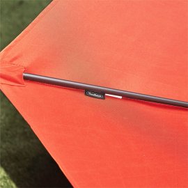 Umbrela pentru gradina VonHaus 2522083.1, cu manivela, copertina din poliester inclinabila, 240x270cm, portocalie