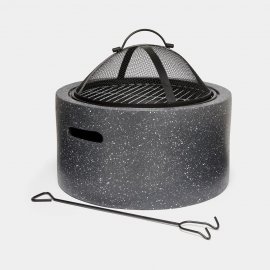 Vatra de Foc / Semineu Exterior pentru Gradina cu Gratar VonHaus Fire Pit 2500936, material beton artificial, Ideal pentru gradina sau terasa
