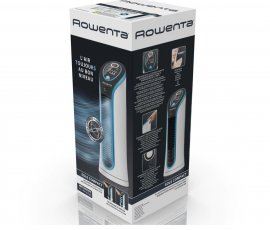 Ventilator turn Rowenta Eole Compact VU6210, 3 setari, ecran LED, oprire automata, Negru